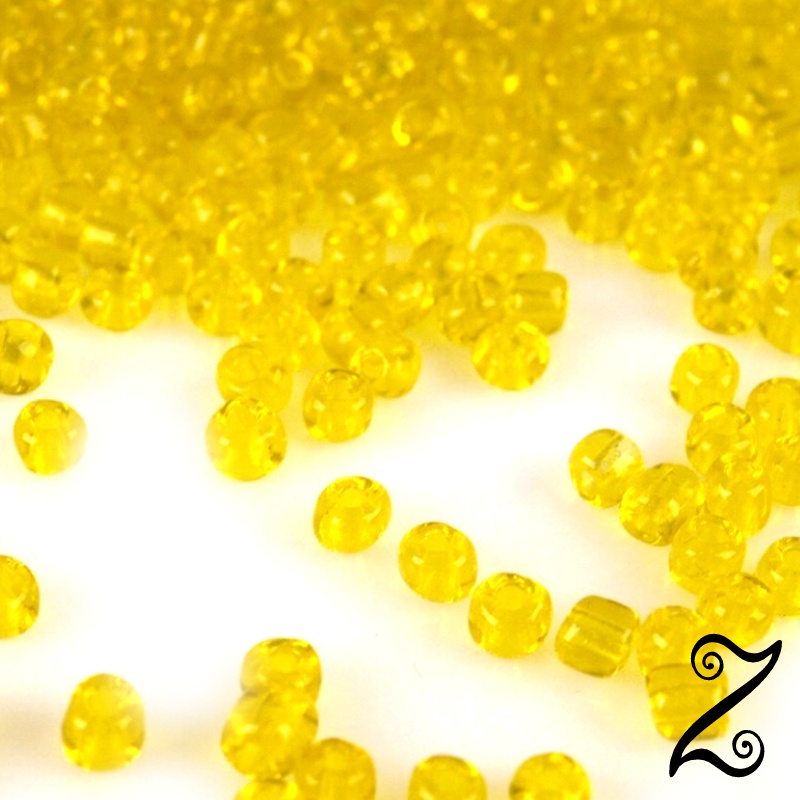 Rokajl, transparentní, žlutá, 3mm, 50g