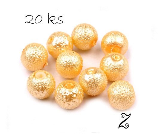 Zigana, béžová sytá, 8 mm (20ks)
