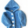 Návod na pletený kabát s kapucí pro chlapečka/holčičku