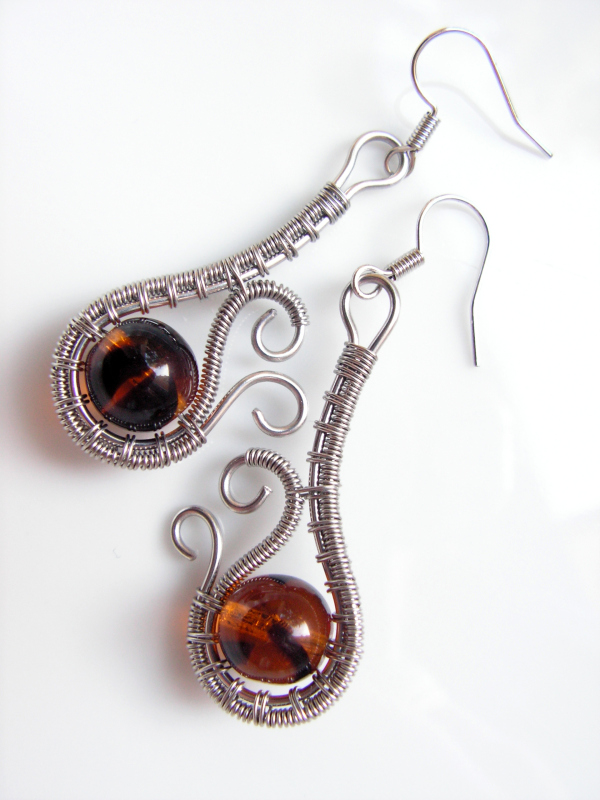 Náušnice "Sasanka" nerez