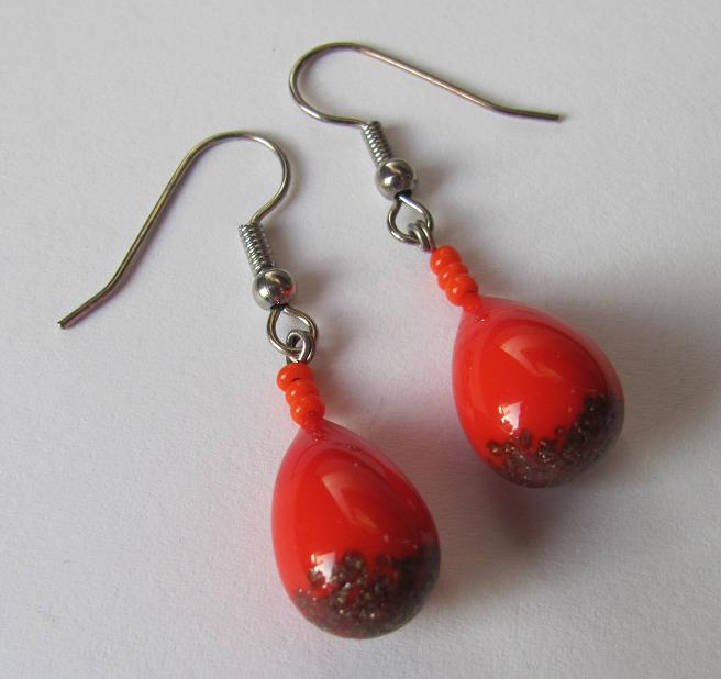 Skleněné náušnice N-31