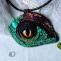 Aztécké fialové oko, brož i náhrdelník 2v1