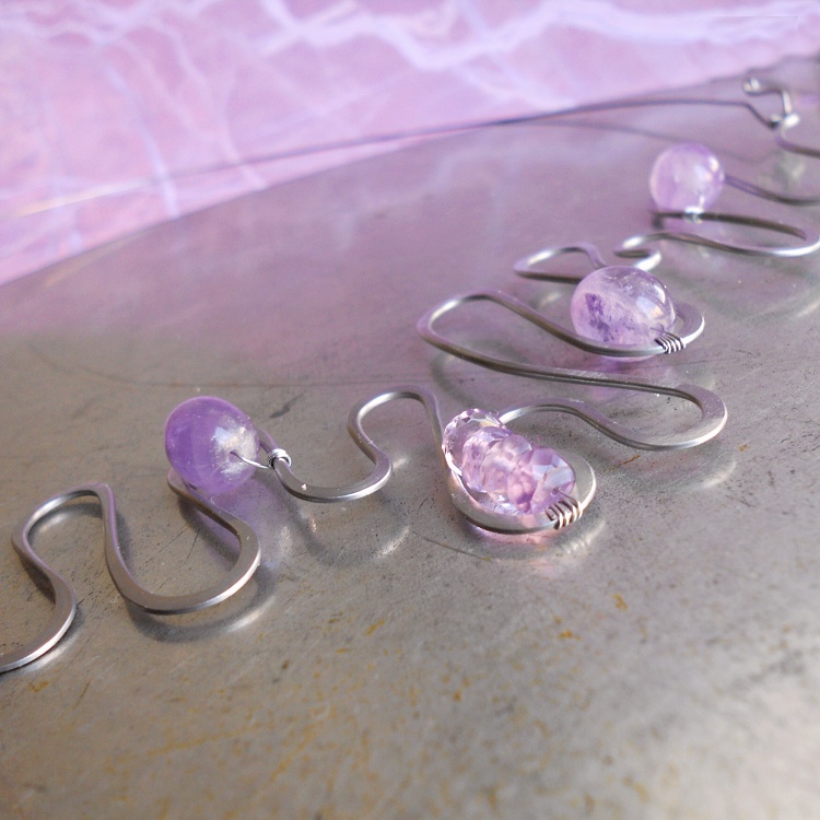 Náhrdelník Ametystové vlny