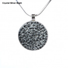 Luxusní Náhrdelník se Swarovski® crystals Kruh 18 Crystal Silver Night