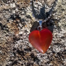 náhrdelník: srdce karneol