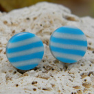 Náušnice sv.modré pruhy