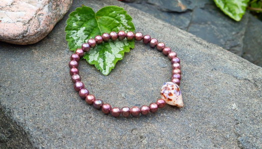 Mořské perly s barokní perlou pružný perlový náramek