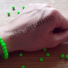 Náramek kulička zelený