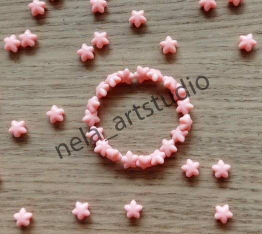 Náramek hvězda lososový