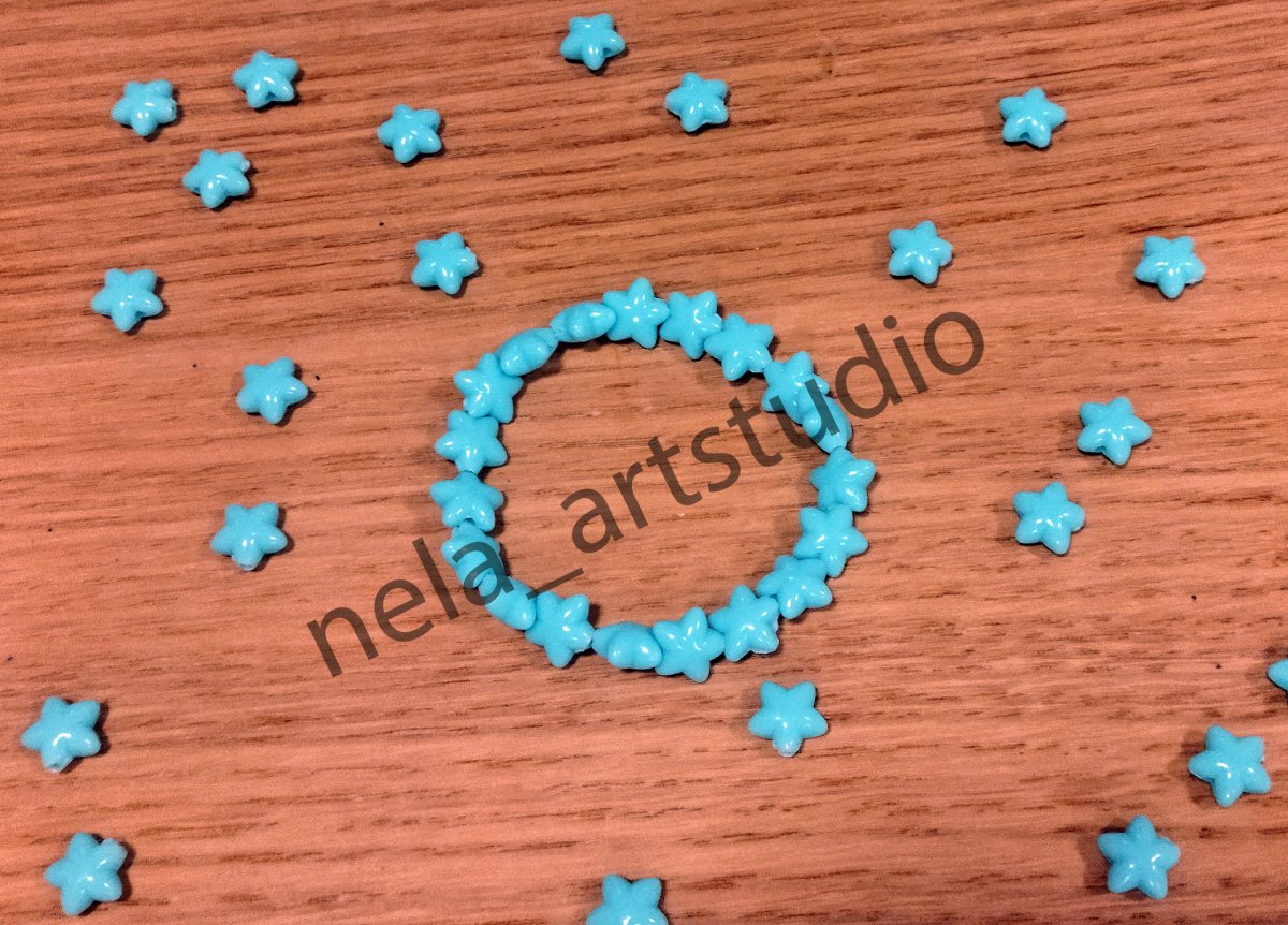 Náramek hvězda modrý