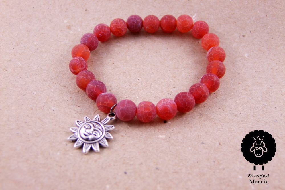 Náramek dračí achát červený 