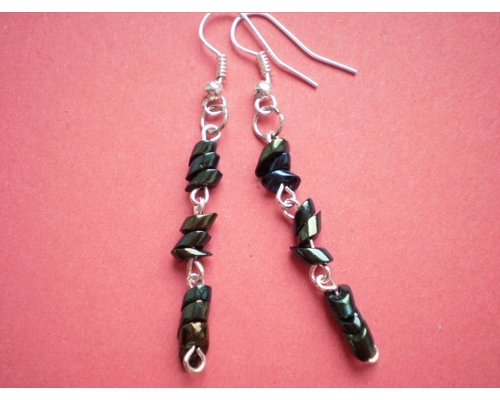 Naušnice Modrozelené