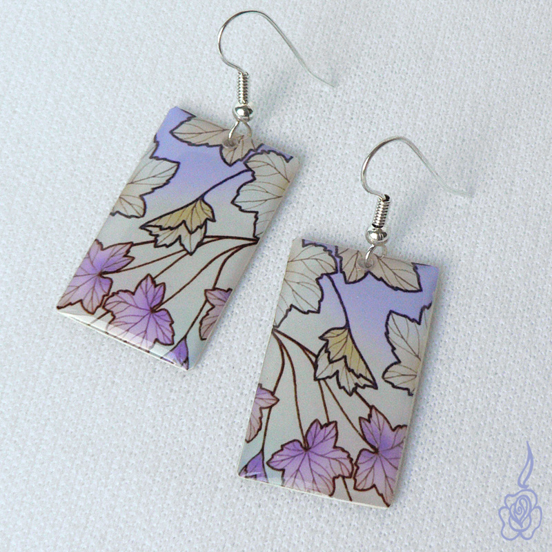 Náušnice pastelové obdélníčky