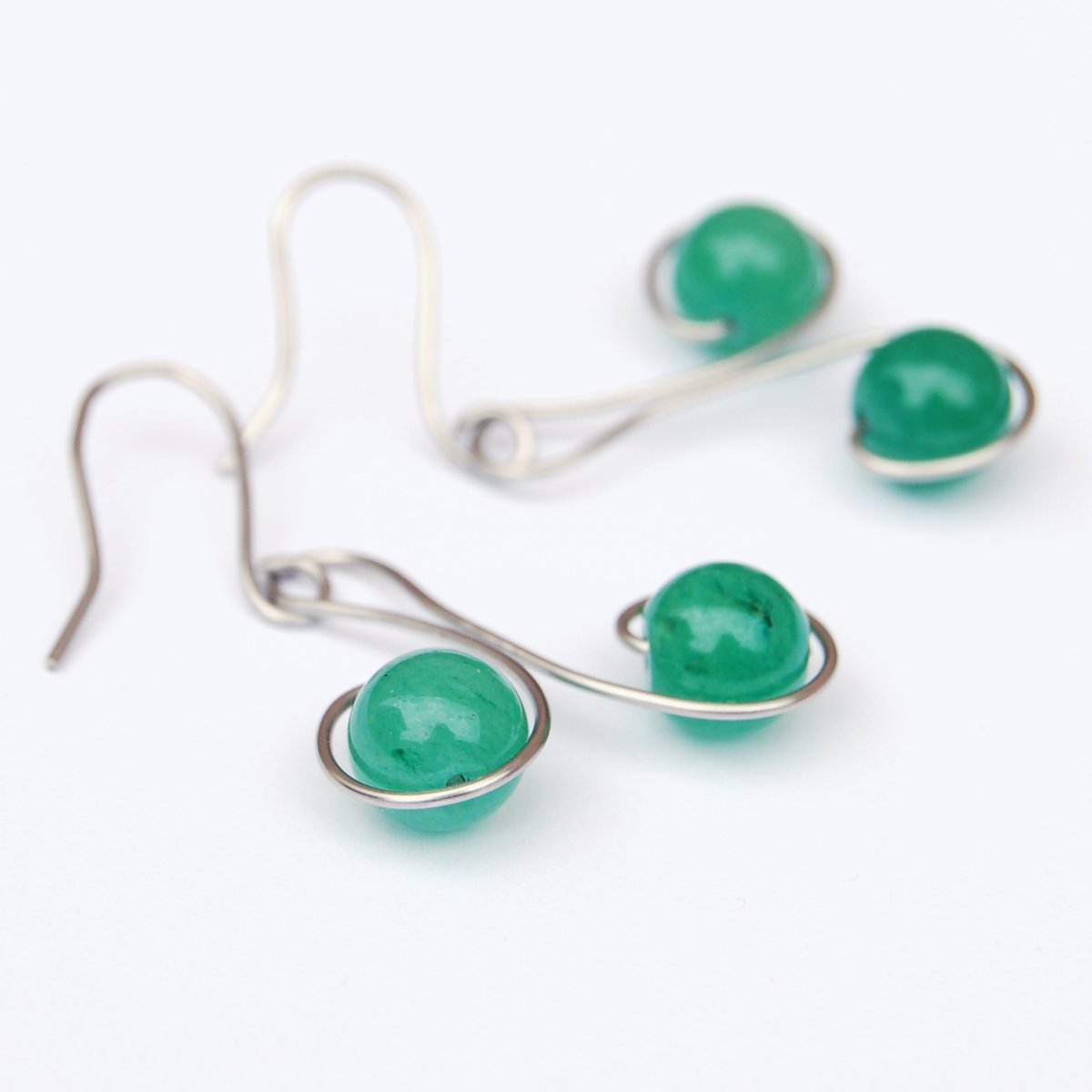 NÁUŠNICE nerez noty aventurín