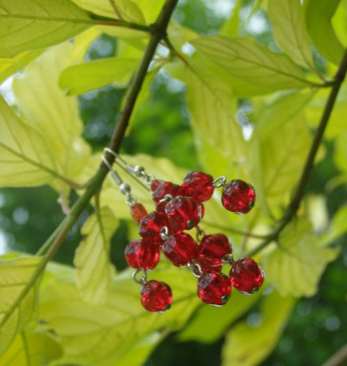 naušnice - rybíz, velké hrozny