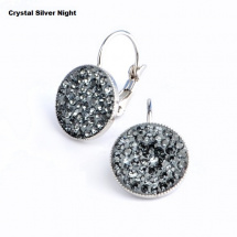 Luxusní náušnice se Swarovski® crystals Lee Ella KL12 Crystal Silver Night