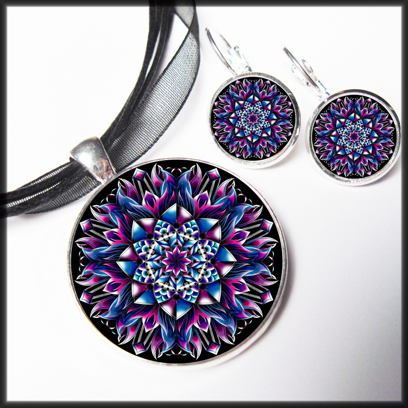 Sada Mandala fialová