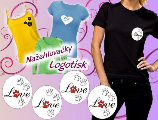 Nažehlovačka set Love tlapka kočka
