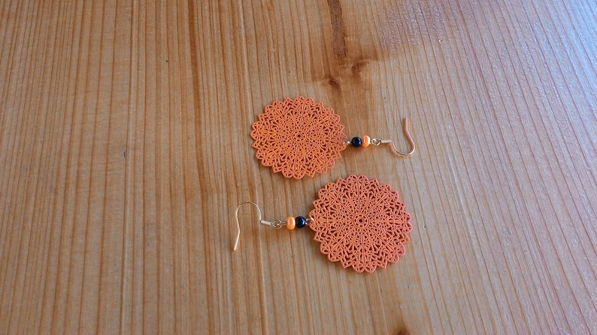 Náušnice oranžové (890/15)