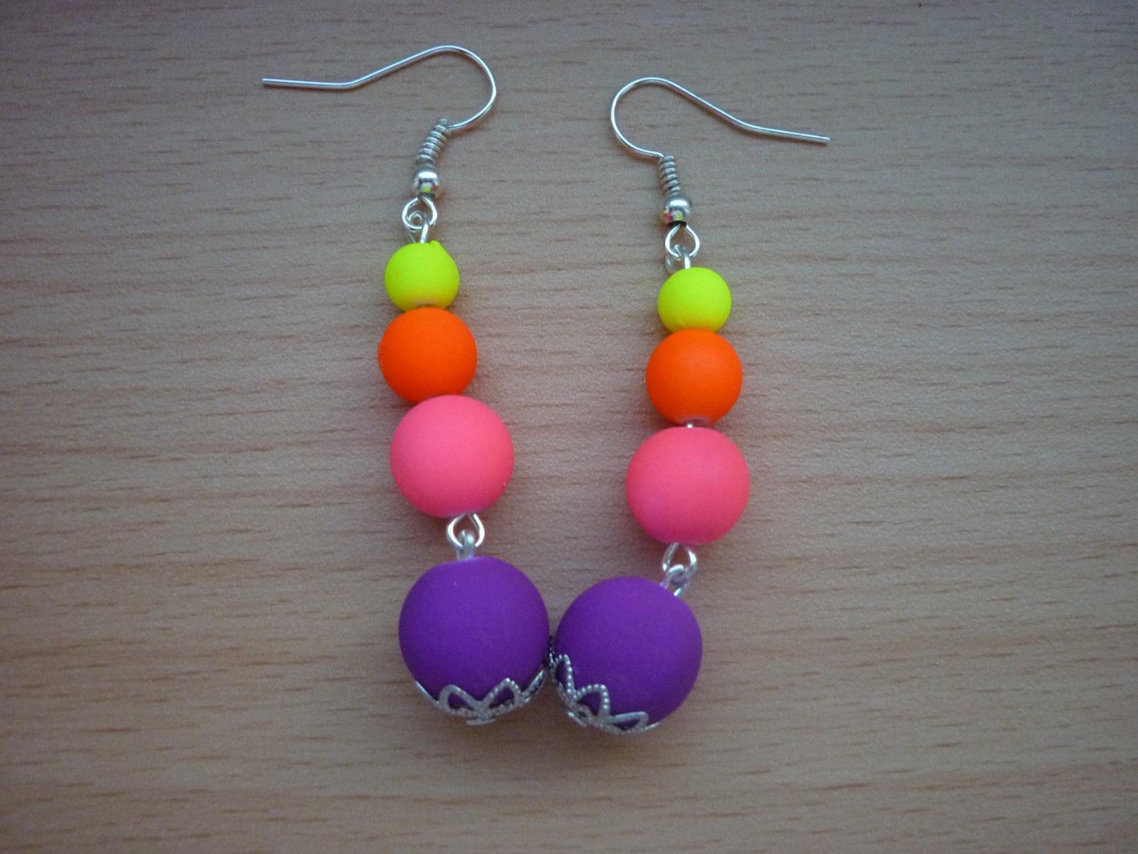 neonové náušnice 1 pár