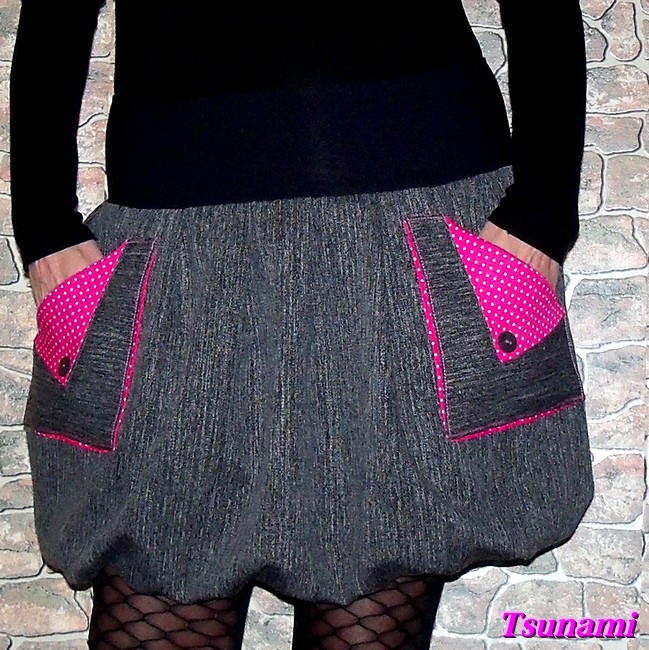 Kapsářka s růžovou - světlejší šedá