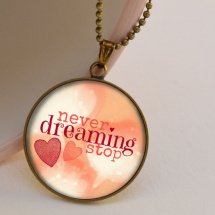 Starobroznový náhrdelník Never stop dreaming