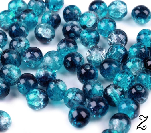 Praskané korálky, 6 mm (20ks)