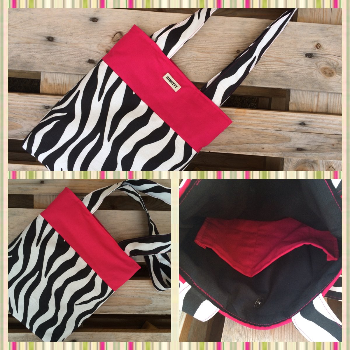 NIWITTTY Zebra v kombinaci s růžovou