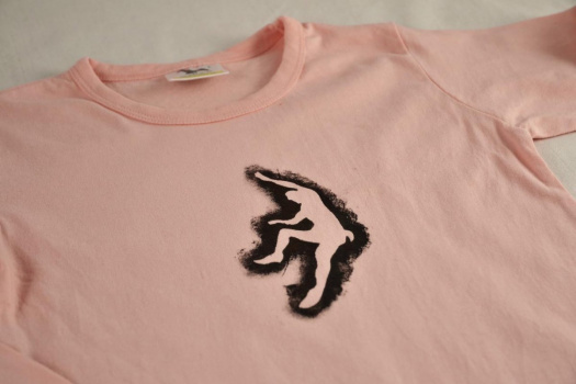 Růžové tričko se siluetou horolezce (6 let) 4272357