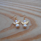 Náušnice béžové andělské