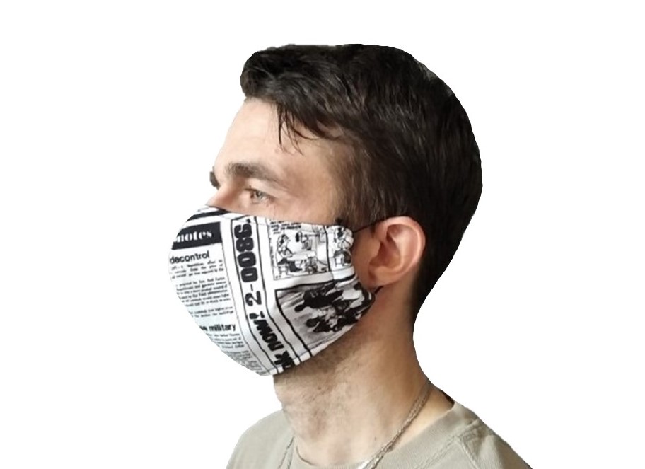 Rouška unisex - noviny 