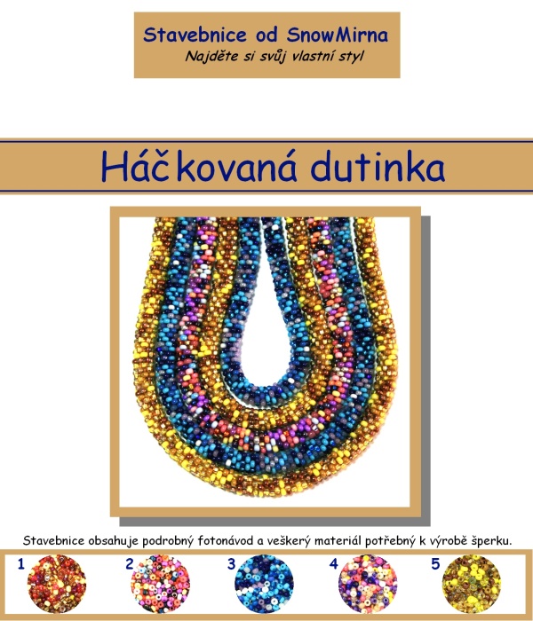 Stavebnice: Háčkovaná dutinka z MIXu korálků