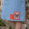 S MOTÝLEM (M/L) - upcycling lněné šaty
