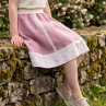 STARORŮŽOVÁ KRÁSKA (M/L) - lněná sukně
