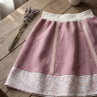 STARORŮŽOVÁ KRÁSKA (M/L) - lněná sukně
