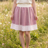 STARORŮŽOVÁ KRÁSKA (M/L) - lněná sukně