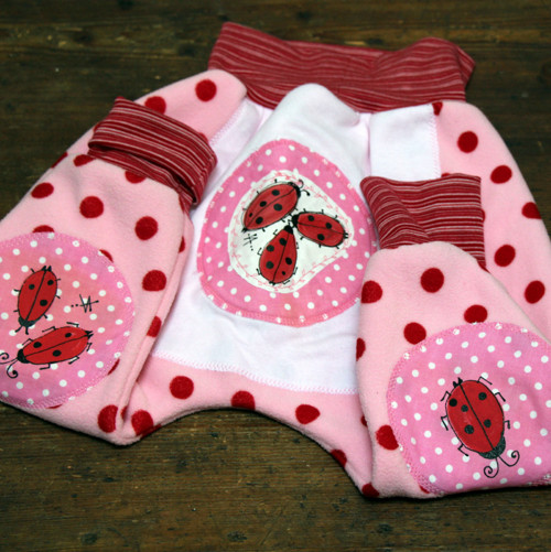 Teplé gatě beruškové 3-4 roky