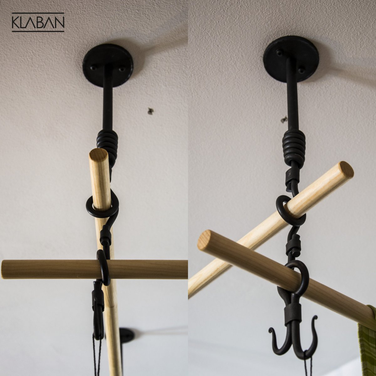 Kované hambálky - ozdobný sušák nad kamna