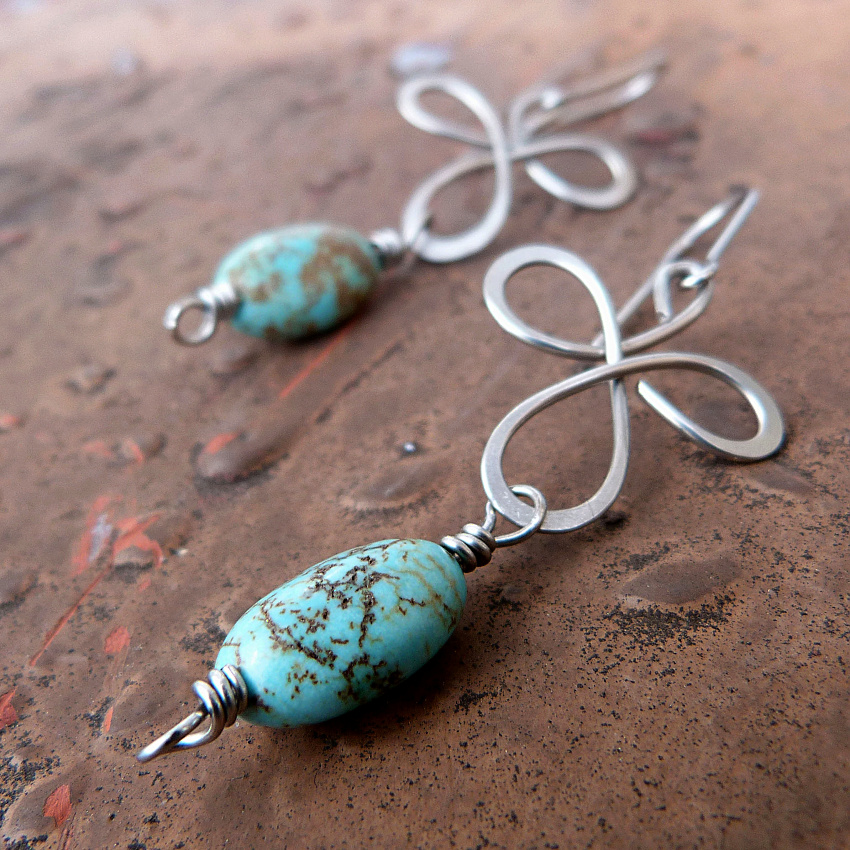 Náušnice Tyrkys ladí