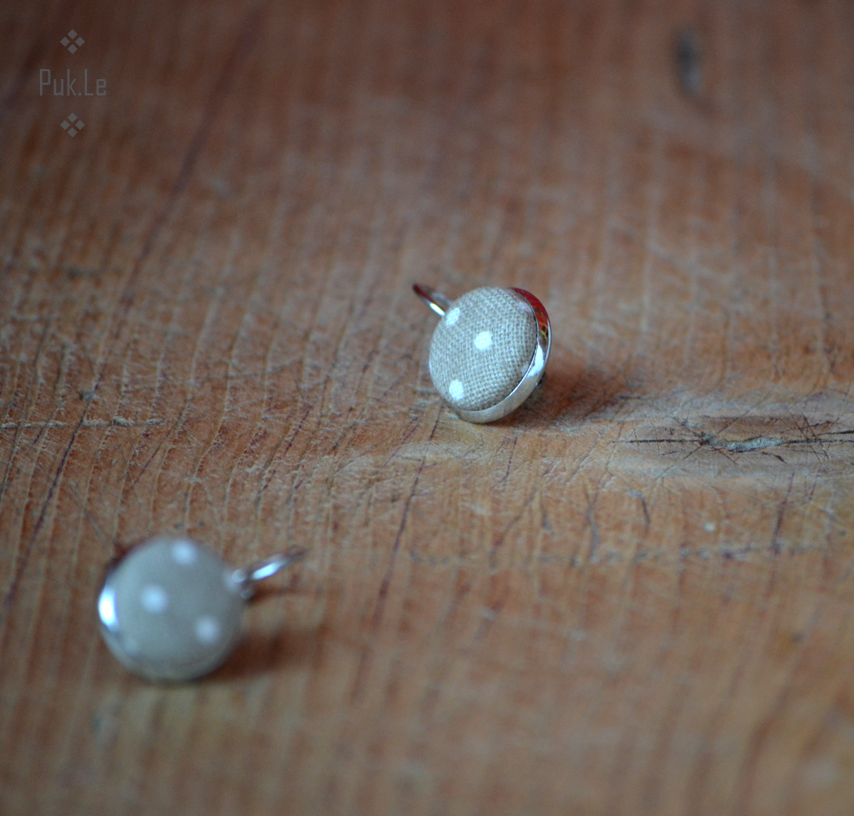 latte macchiato...buttonkové naušničky