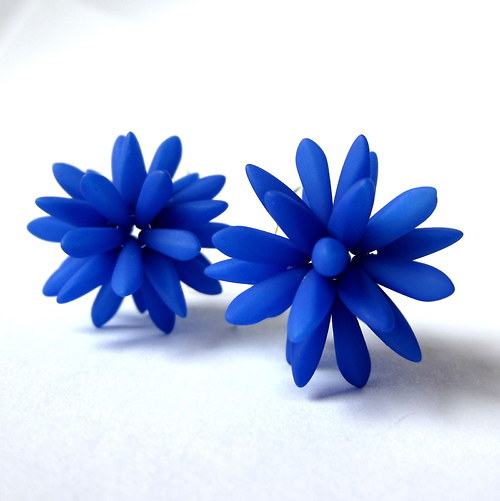 Svítící náušnice-tmavě modré