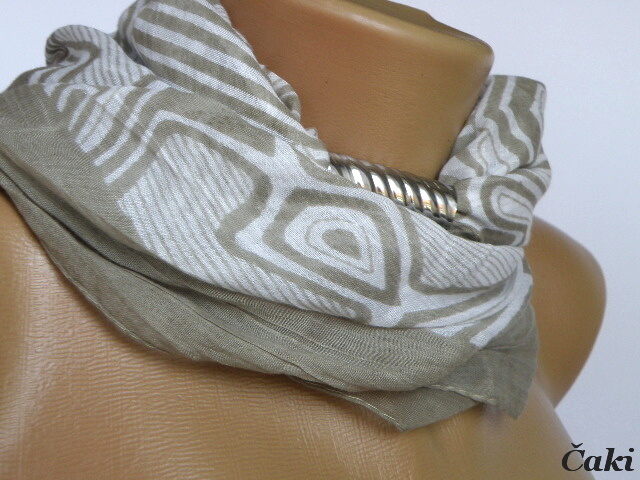 Šátek s nerezovou spirálkou