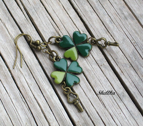 Náušnice čtyřlístkové