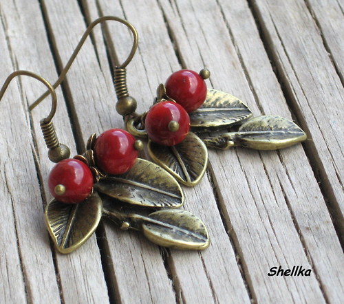 Náušnice s korálem