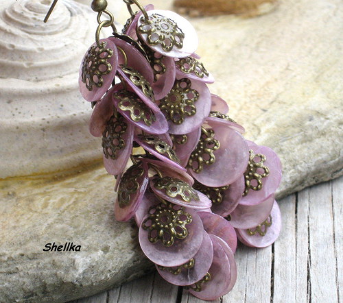 Náušnice penízkové s kaplíky 11