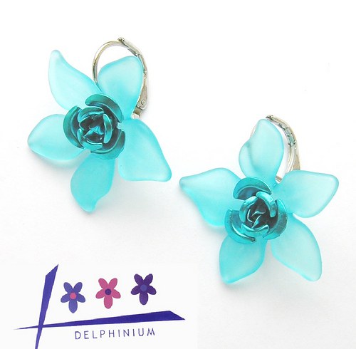 Náušnice s akrylovými květy