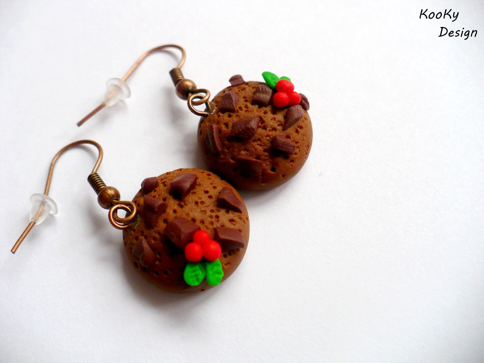 Visací náušnice - vánoční cookies