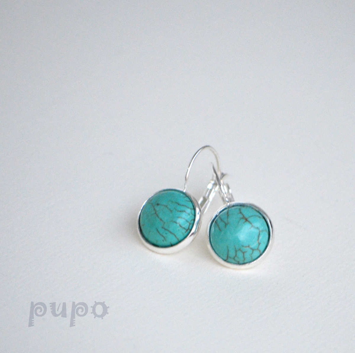 Závěsné naušnice s tyrkysem