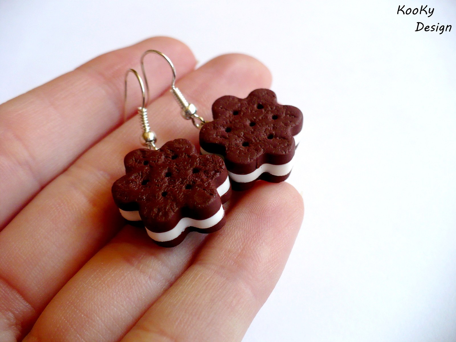 Visací náušnice - sušenky