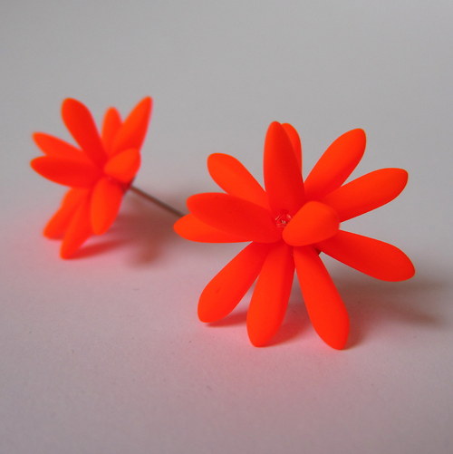 Pecky v neonu-oranžové